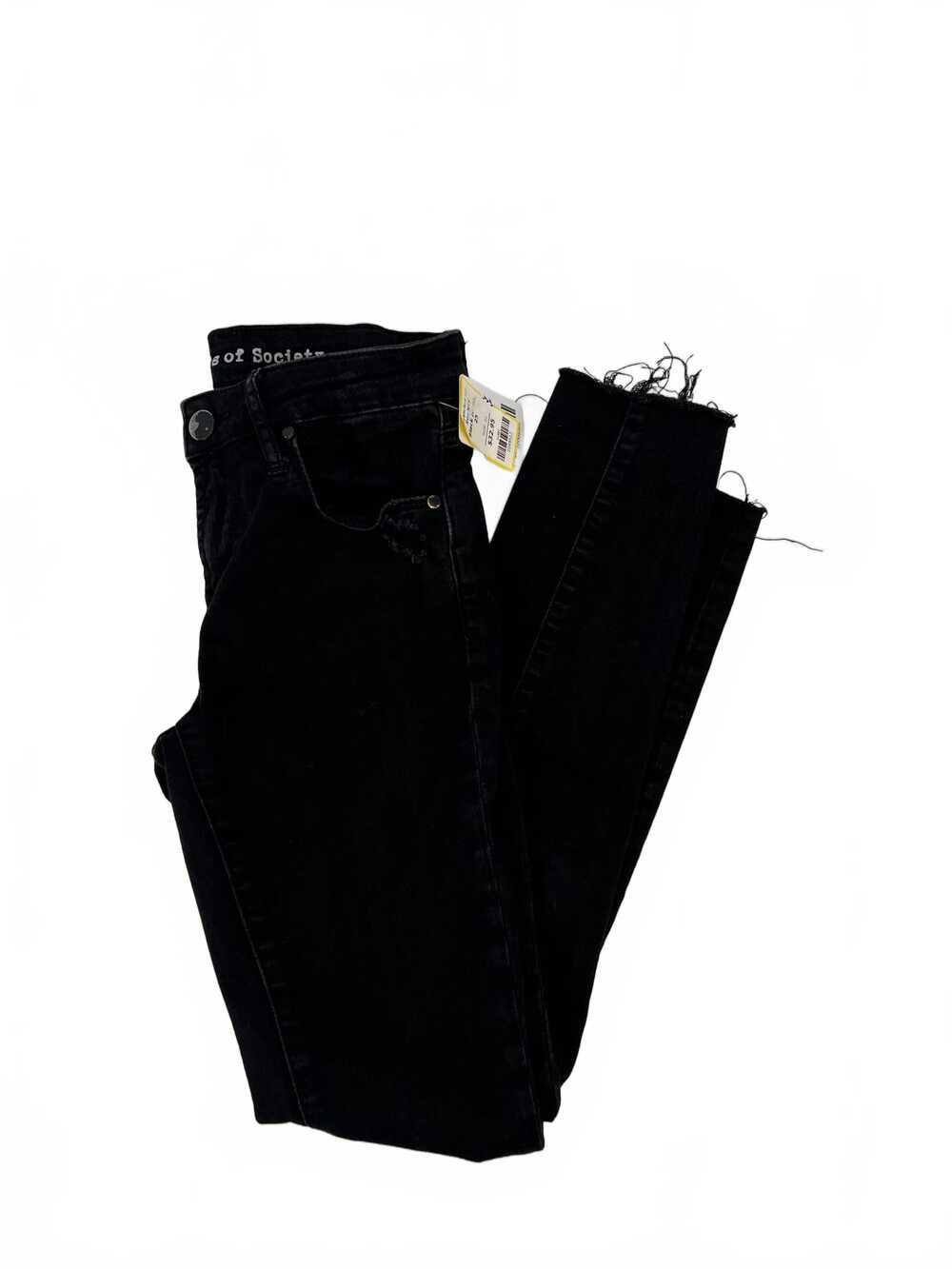 Articles Of Society Black Skinny Jeans | Casual Ripped Cotton Flex (Size 25)